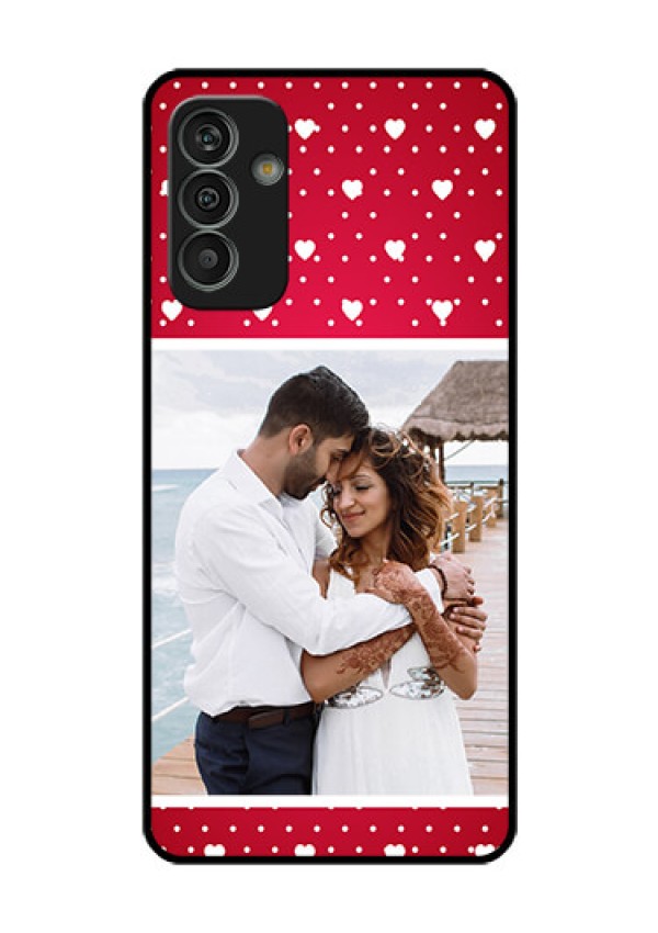 Galaxy M13 4G Photo Printing on Glass Case - Hearts Mobile Case Design