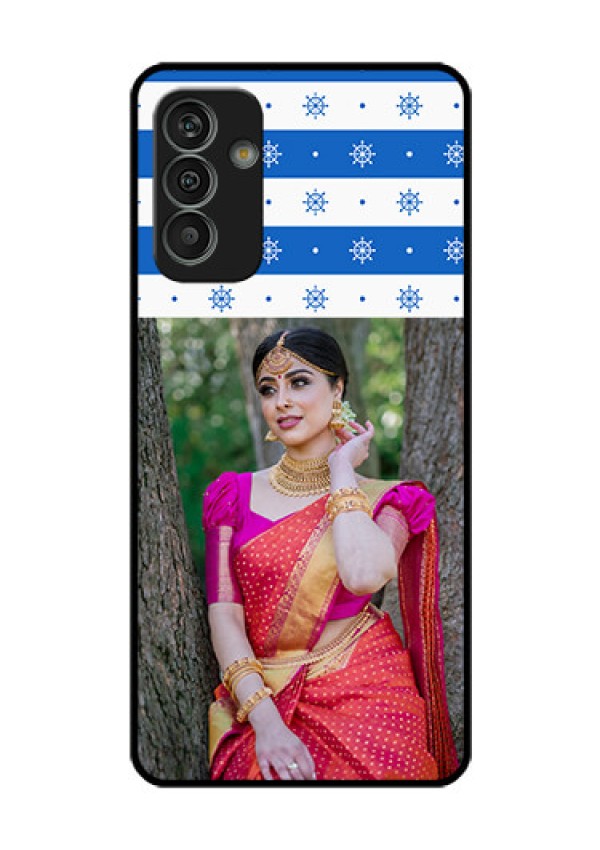 Galaxy M13 4G Photo Printing on Glass Case - Snow Pattern Design