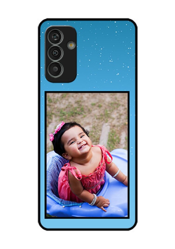 Galaxy M13 4G Custom Glass Mobile Case - Wave Pattern Colorful Design