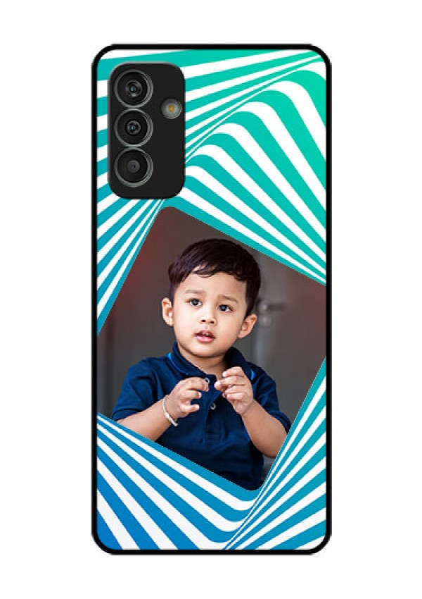Galaxy M13 4G Personalized Glass Phone Case - Abstract Spiral Design