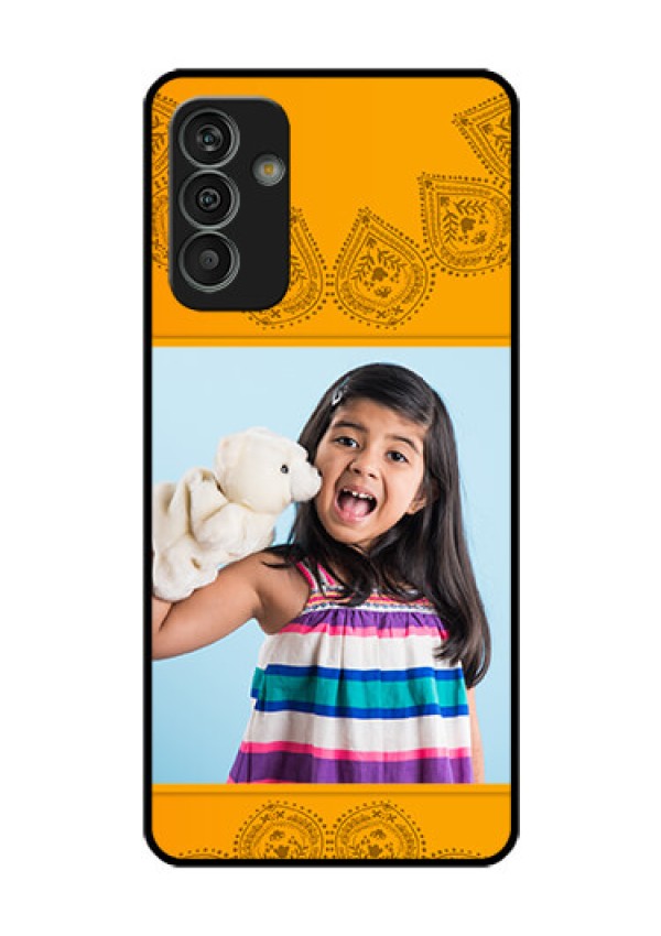 Galaxy M13 4G Personalized Glass Phone Case - Photo Wedding Design
