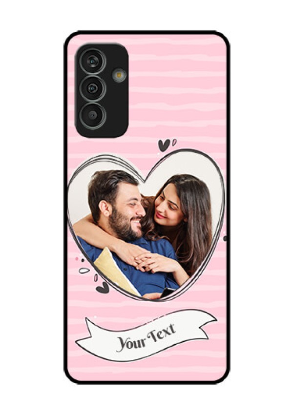 Galaxy M13 4G Custom Glass Phone Case - Vintage Heart Design
