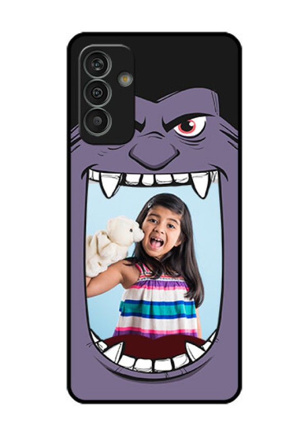 Galaxy M13 4G Custom Glass Phone Case - Angry Monster Design