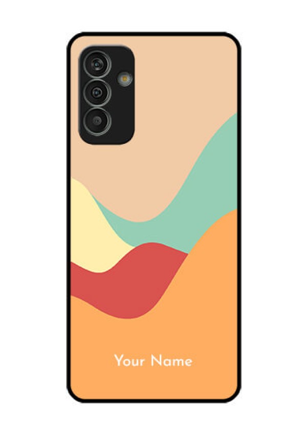 Galaxy M13 4G Personalized Glass Phone Case - Ocean Waves Multi-colour Design