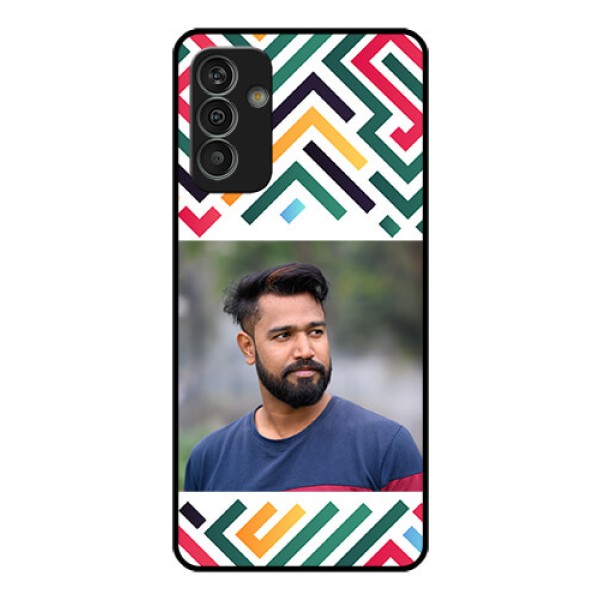 Galaxy M13 4G Personalized Glass Phone Case - Colorful Maze Pattern Design Galaxy M13 4G Personalized Glass Phone Case - Colorful Maze Pattern Design