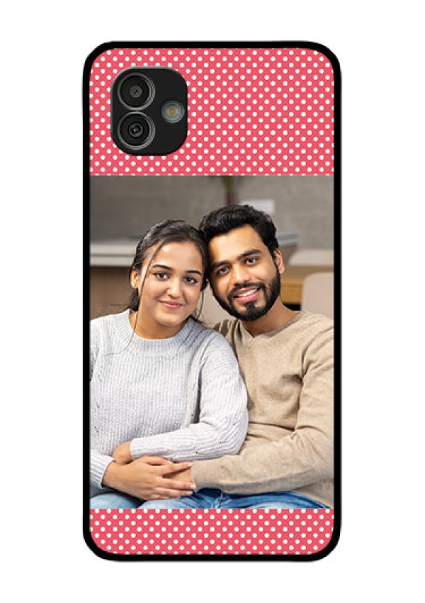 Samsung Galaxy M13 5G Custom Glass Phone Case - White Dotted Design