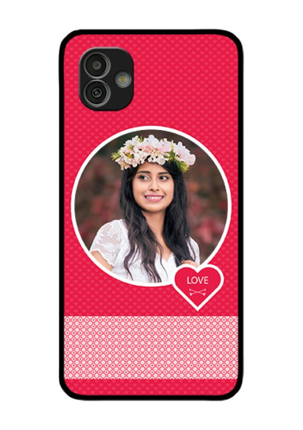 Samsung Galaxy M13 5G Personalised Glass Phone Case - Pink Pattern Design