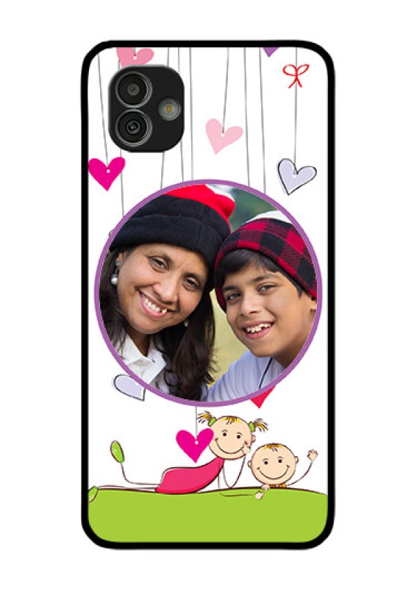 Samsung Galaxy M13 5G Photo Printing on Glass Case - Cute Kids Phone Case Design