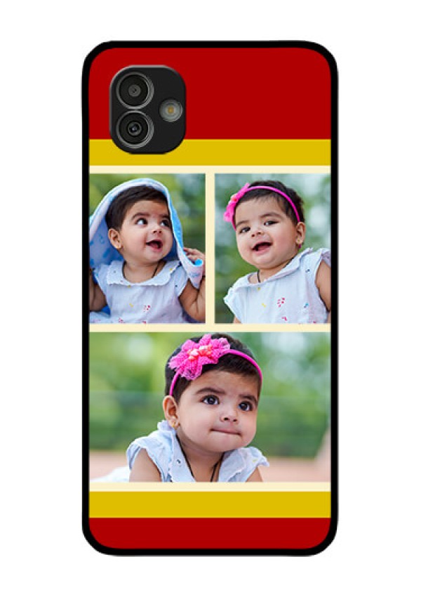 Samsung Galaxy M13 5G Custom Glass Mobile Case - Multiple Pic Upload Design