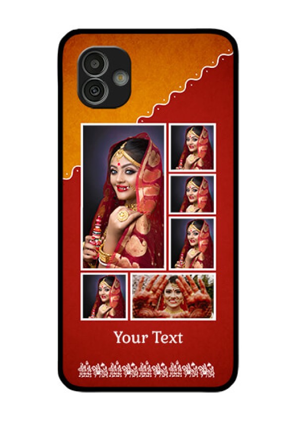 Samsung Galaxy M13 5G Personalized Glass Phone Case - Wedding Pic Upload Design