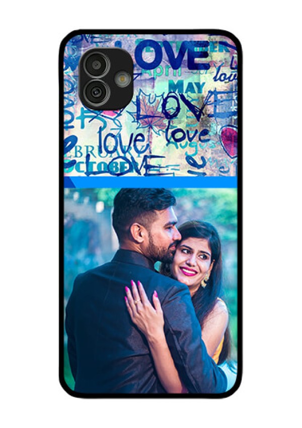 Samsung Galaxy M13 5G Custom Glass Mobile Case - Colorful Love Design