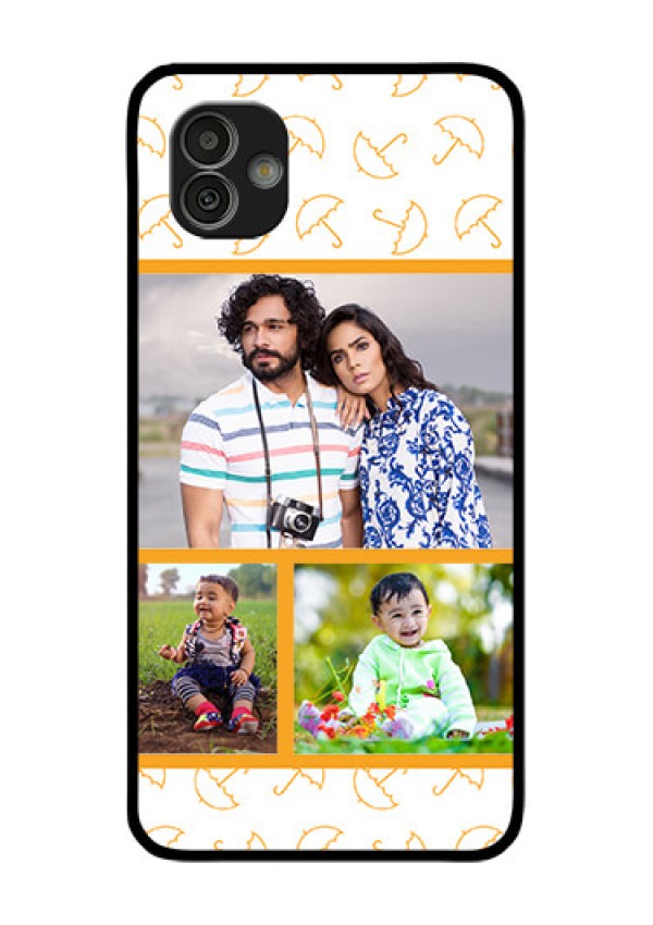 Samsung Galaxy M13 5G Custom Glass Mobile Case - Yellow Pattern Design
