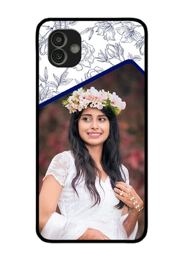 Samsung Galaxy M13 5G Personalized Glass Phone Case - Premium Floral Design