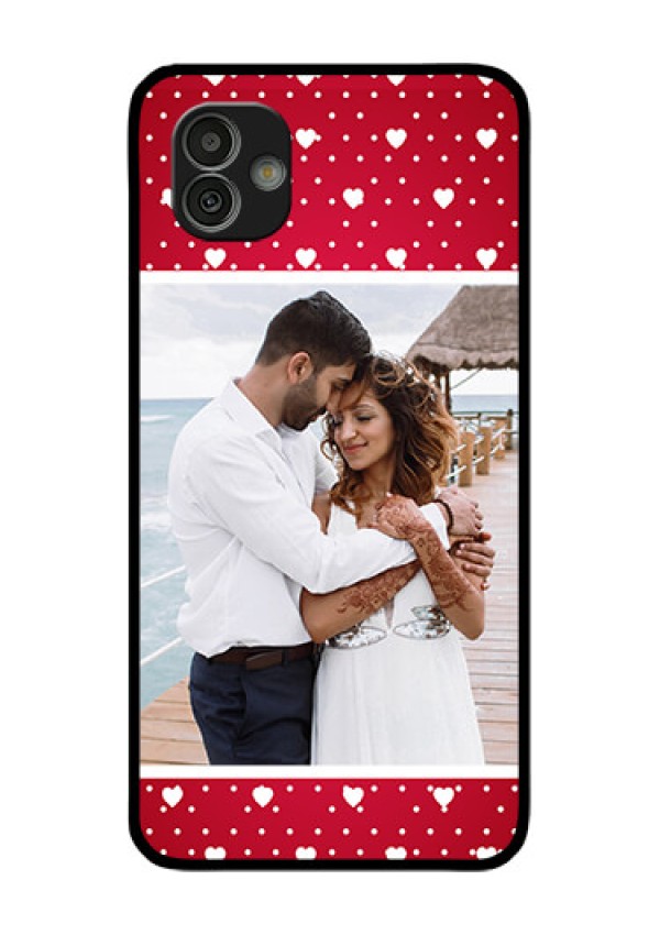 Samsung Galaxy M13 5G Photo Printing on Glass Case - Hearts Mobile Case Design