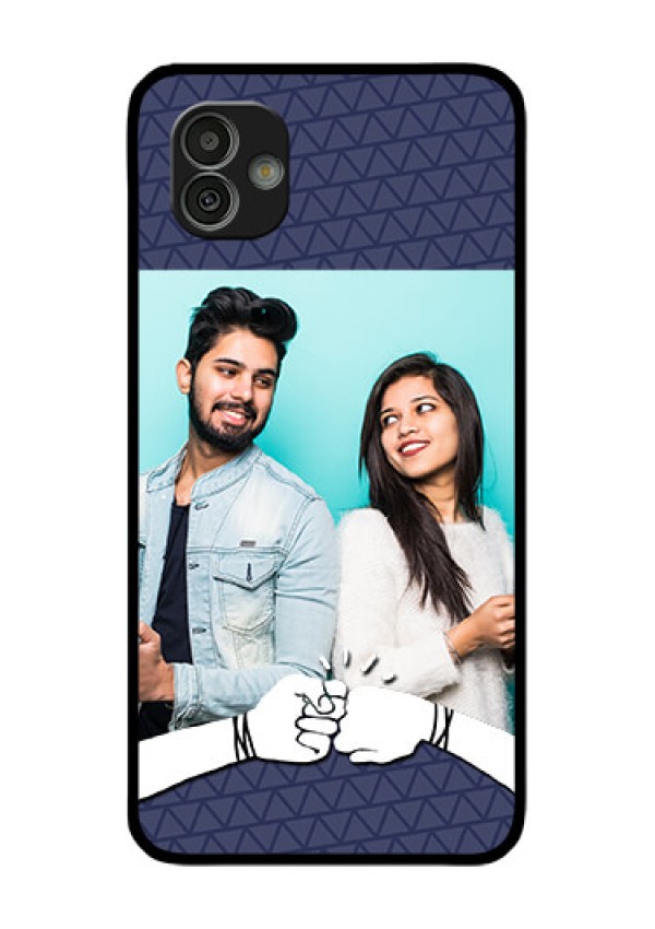 Samsung Galaxy M13 5G Photo Printing on Glass Case - with Best Friends Design