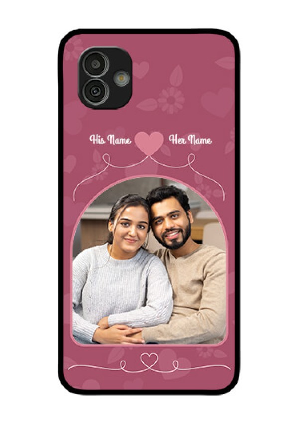 Samsung Galaxy M13 5G Photo Printing on Glass Case - Love Floral Design