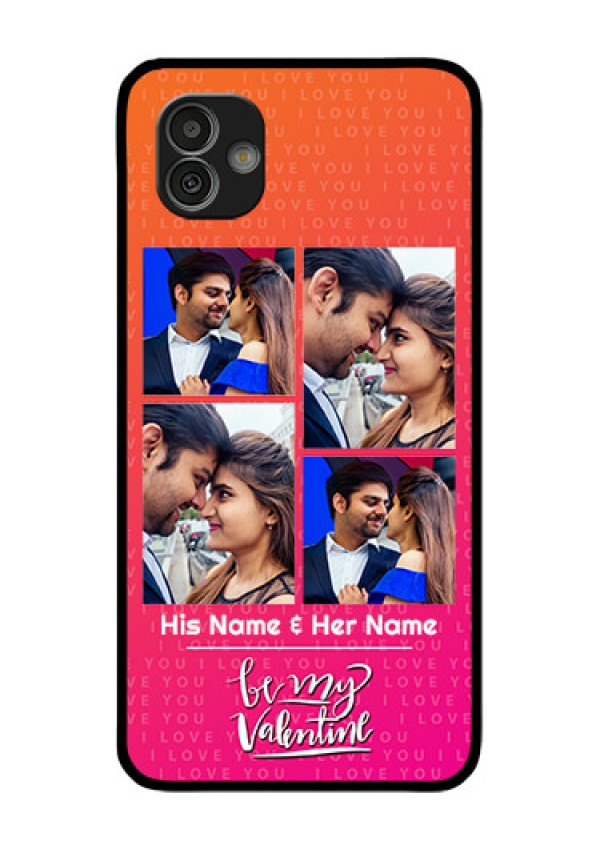 Samsung Galaxy M13 5G Custom Glass Phone Case - I Love You Pink Design