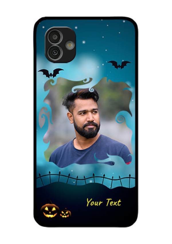 Samsung Galaxy M13 5G Custom Glass Phone Case - Halloween frame design
