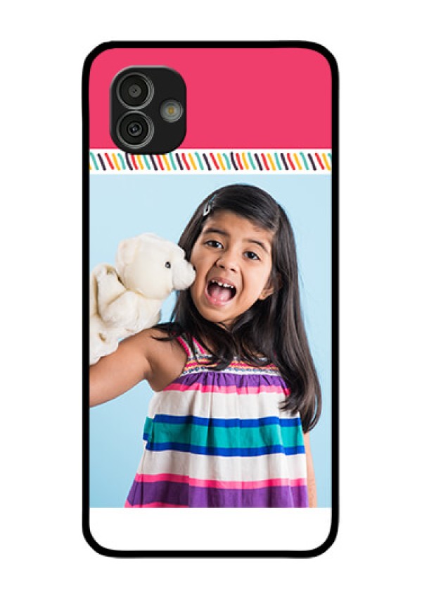 Samsung Galaxy M13 5G Personalized Glass Phone Case - Line art design