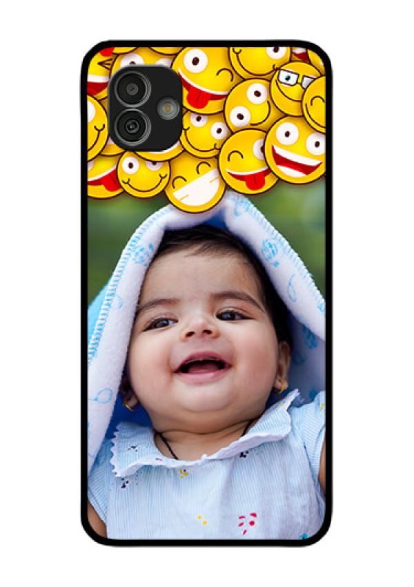Samsung Galaxy M13 5G Custom Glass Mobile Case - with Smiley Emoji Design