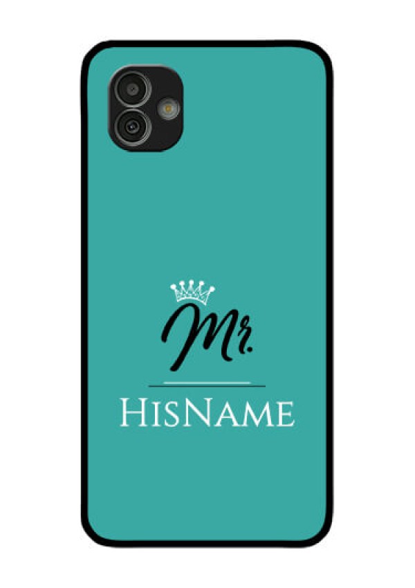 Samsung Galaxy M13 5G Custom Glass Phone Case Mr with Name