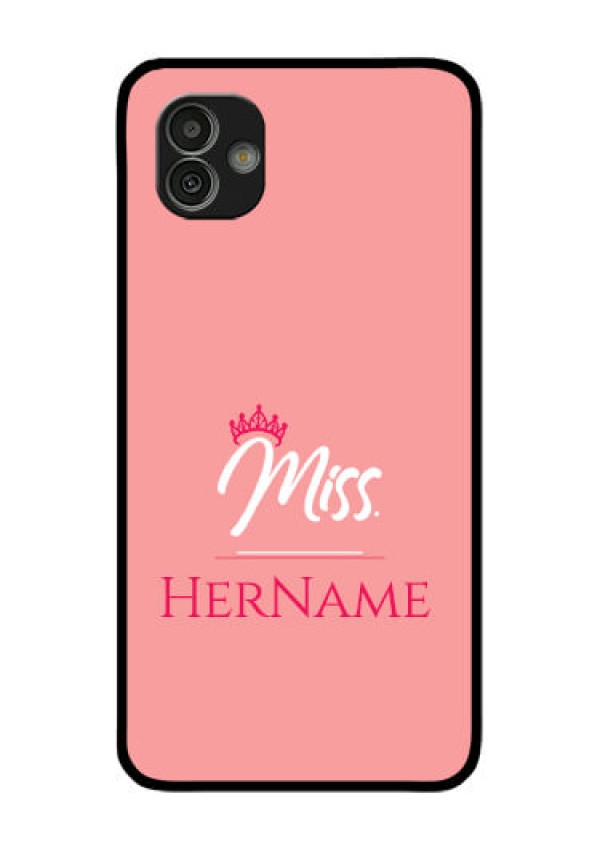 Samsung Galaxy M13 5G Custom Glass Phone Case Mrs with Name