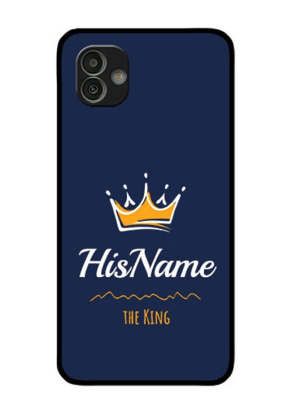 Samsung Galaxy M13 5G Glass Phone Case King with Name