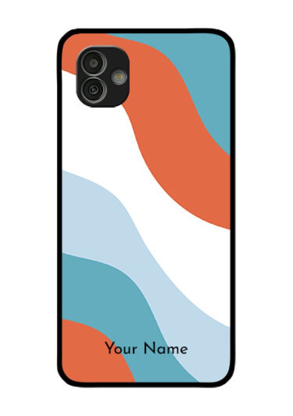Galaxy M13 5G Custom Glass Mobile Case - coloured Waves Design