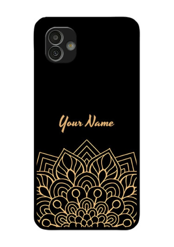 Galaxy M13 5G Custom Glass Phone Case - Golden mandala Design