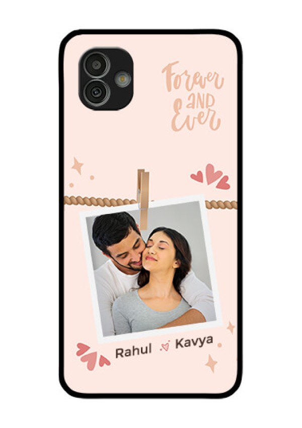 Galaxy M13 5G Custom Glass Phone Case - Forever and ever love Design