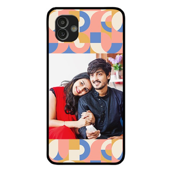 Galaxy M13 5G Photo Printing on Glass Case - Semi-circle Maze Pattern Design