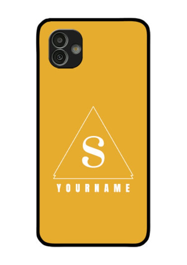 Galaxy M13 5G Personalized Glass Phone Case - simple triangle Design