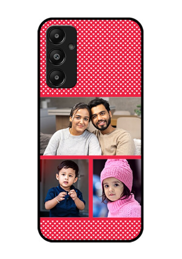 Galaxy M14 4G Custom Glass Phone Case - Bulk Photo Upload Design