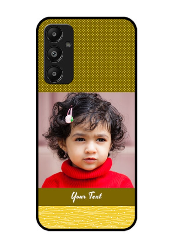 Galaxy M14 4G Custom Glass Phone Case - Simple Green Color Design
