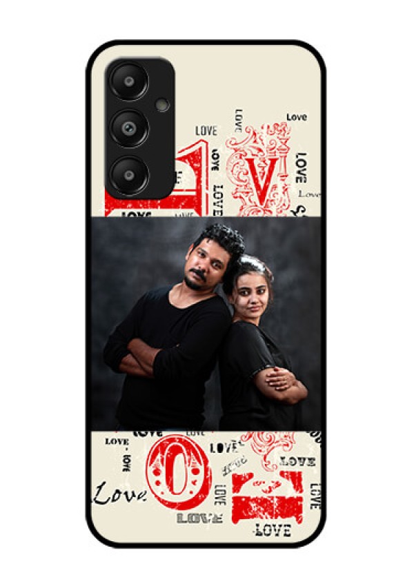 Galaxy M14 4G Custom Glass Phone Case - Trendy Love Design Case