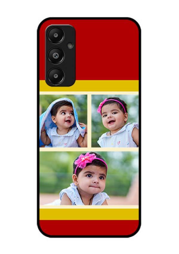 Galaxy M14 4G Custom Glass Phone Case - Multiple Pic Upload Design