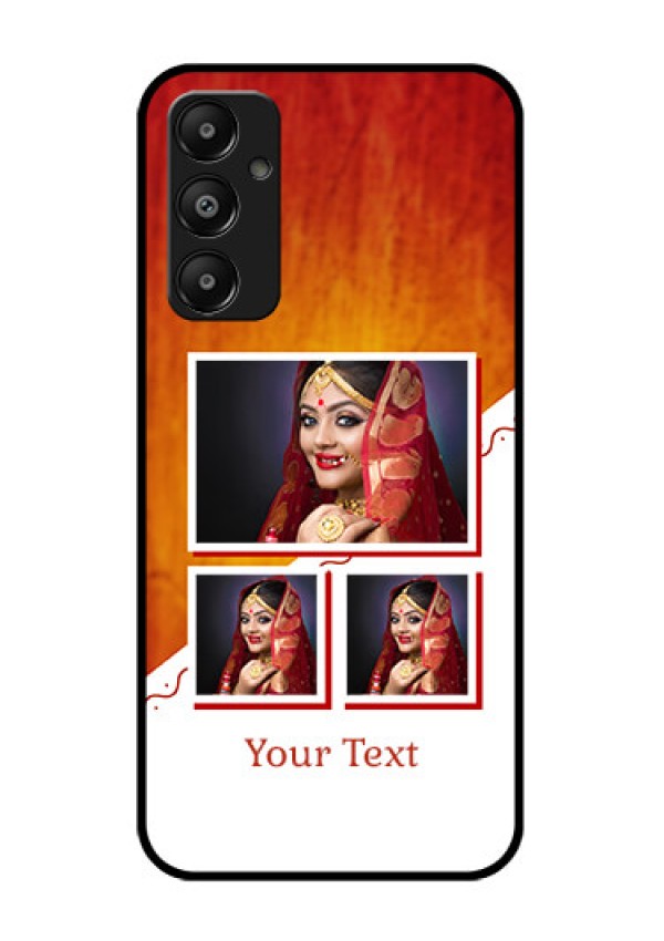 Galaxy M14 4G Custom Glass Phone Case - Wedding Memories Design