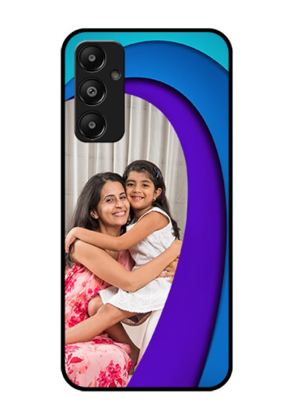 Galaxy M14 4G Custom Glass Phone Case - Simple Pattern Design
