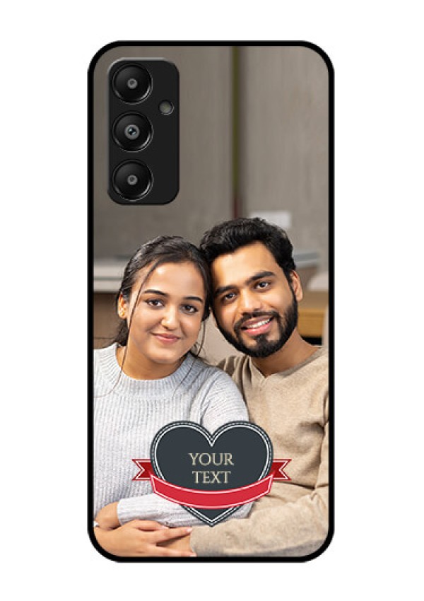 Galaxy M14 4G Custom Glass Phone Case - Just Married Couple Design