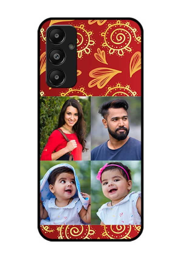 Galaxy M14 4G Custom Glass Phone Case - 4 Image Traditional Design