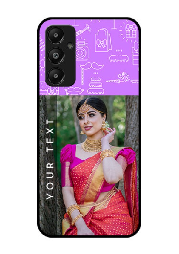 Galaxy M14 4G Custom Glass Phone Case - Birthday Icons Design