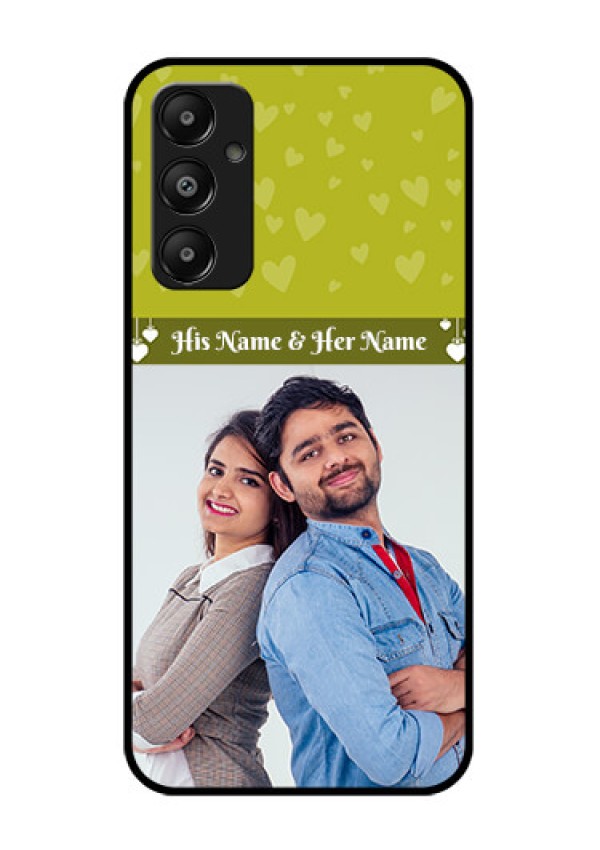 Galaxy M14 4G Custom Glass Phone Case - You & Me Heart Design