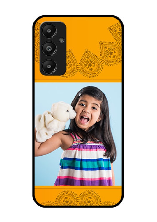 Galaxy M14 4G Custom Glass Phone Case - Photo Wedding Design