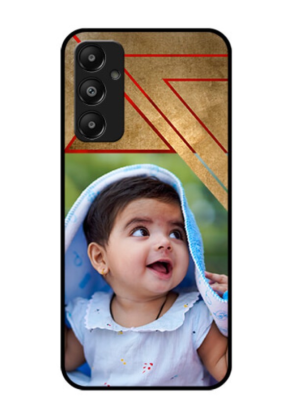 Galaxy M14 4G Custom Glass Phone Case - Gradient Abstract Texture Design