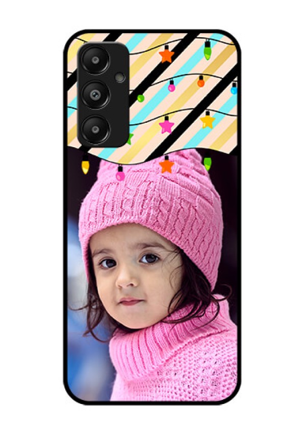 Galaxy M14 4G Custom Glass Phone Case - Lights Hanging Design