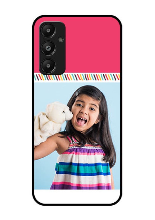 Galaxy M14 4G Custom Glass Phone Case - Line Art Design