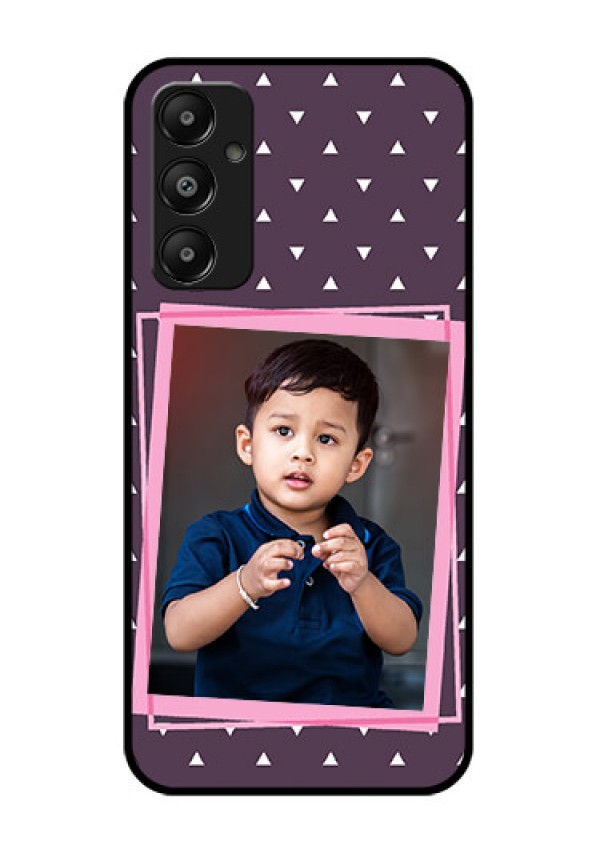 Galaxy M14 4G Custom Glass Phone Case - Triangle Pattern Dotted Design