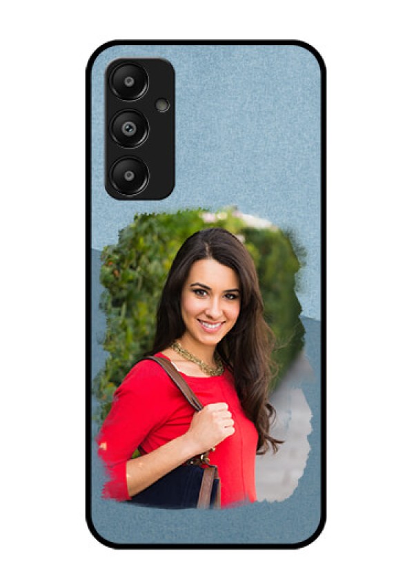 Galaxy M14 4G Custom Glass Phone Case - Grunge Line Art Design