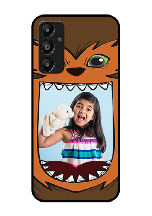 Galaxy M14 4G Custom Glass Phone Case - Owl Monster Back Case Design