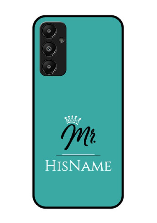 Galaxy M14 4G Custom Glass Phone Case - Mr With Name Design